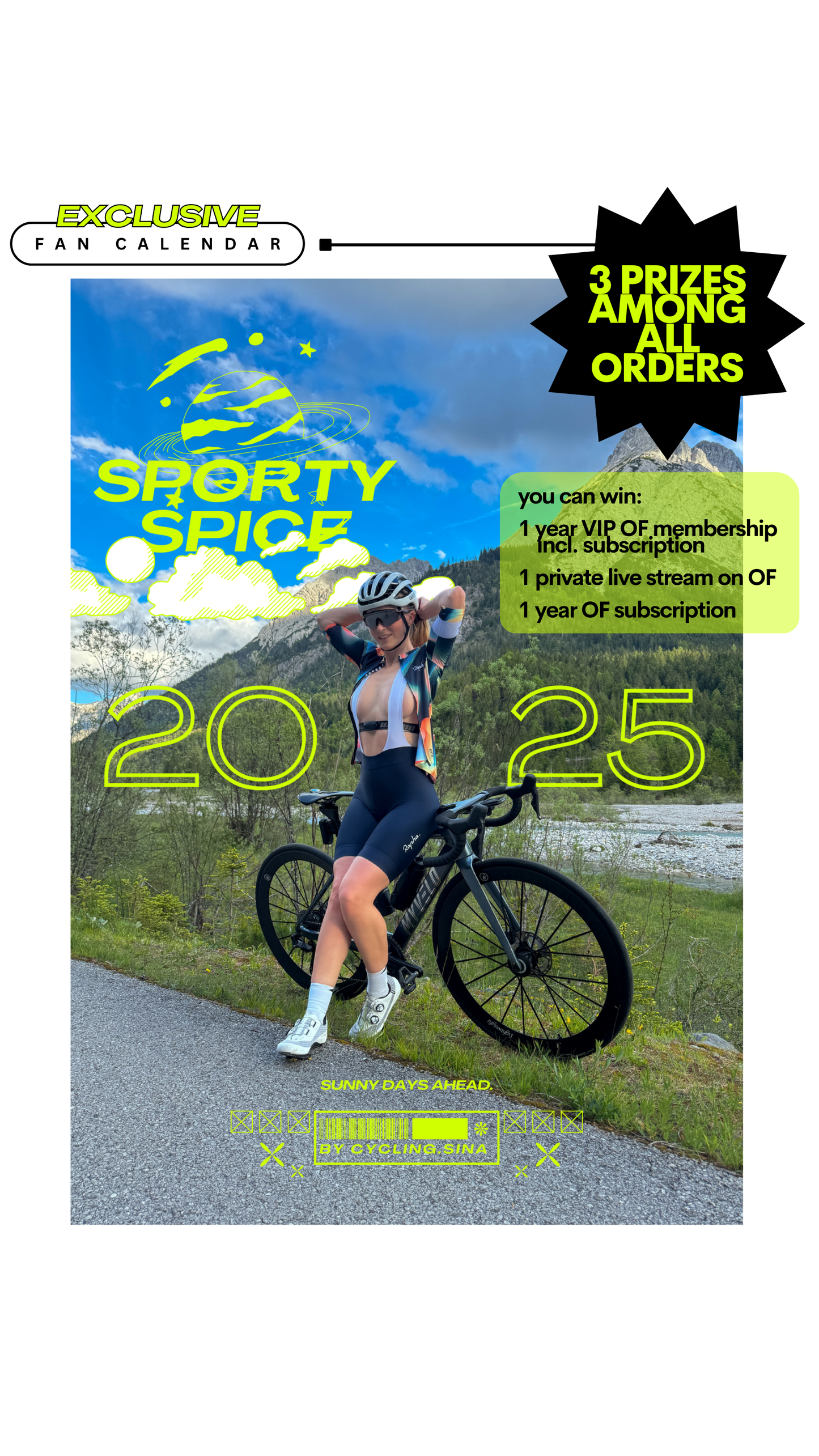 "Sporty Spice" Calendar 2025 by Cycling Sina